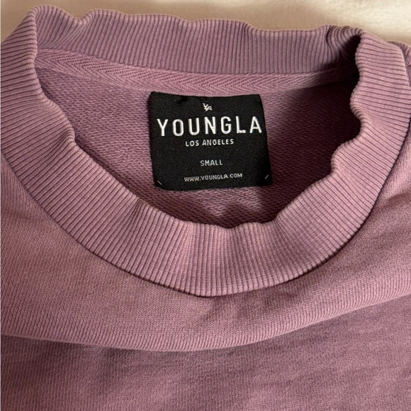 YoungLA Purple Crewneck Sweater Casual Size Small - Picture 3 of 6
